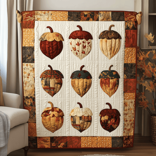 Harvest Acorn Quilted Blanket NCU0TH1863