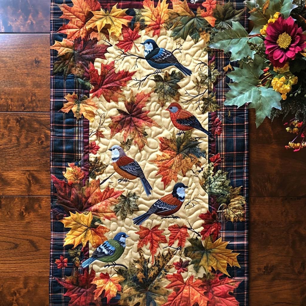 Harvest Bird Call Quilted Table Runner NCU0NT8779 – Vantique