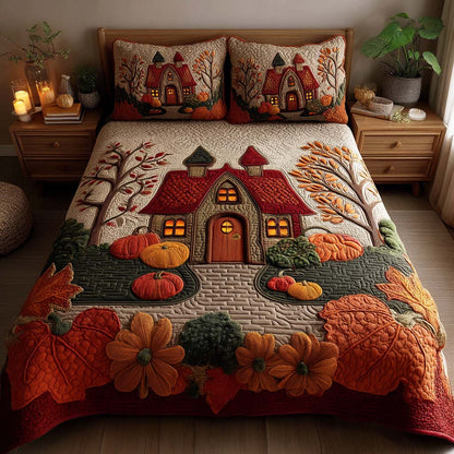 Harvest Bliss 3-Piece Quilted Bedding Set NCU0TD040