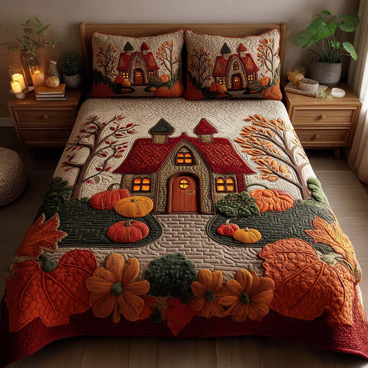 Harvest Bliss 3-Piece Quilted Bedding Set NCU0TD040