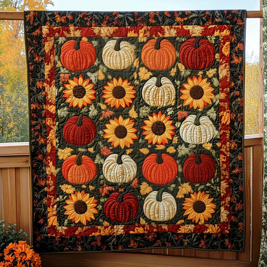 Harvest Blooms Quilted Blanket NCU0NT1465