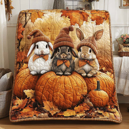 Harvest Bunny Time Quilted Blanket NCU0NT9340