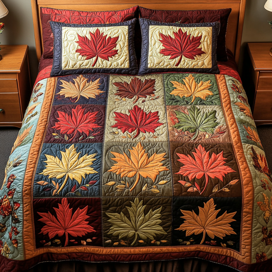 Harvest Charm 3-Piece Quilted Bedding Set NCU0DK8669