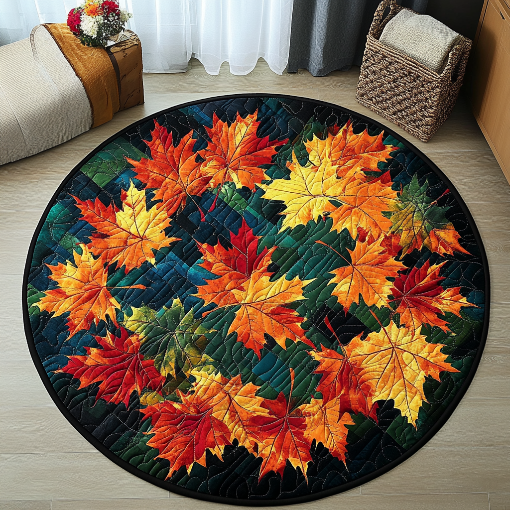 Harvest Delight Quilted Round Mat NCU0TL1358