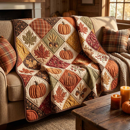 Harvest Diamond Quilted Blanket NCU0XD2897
