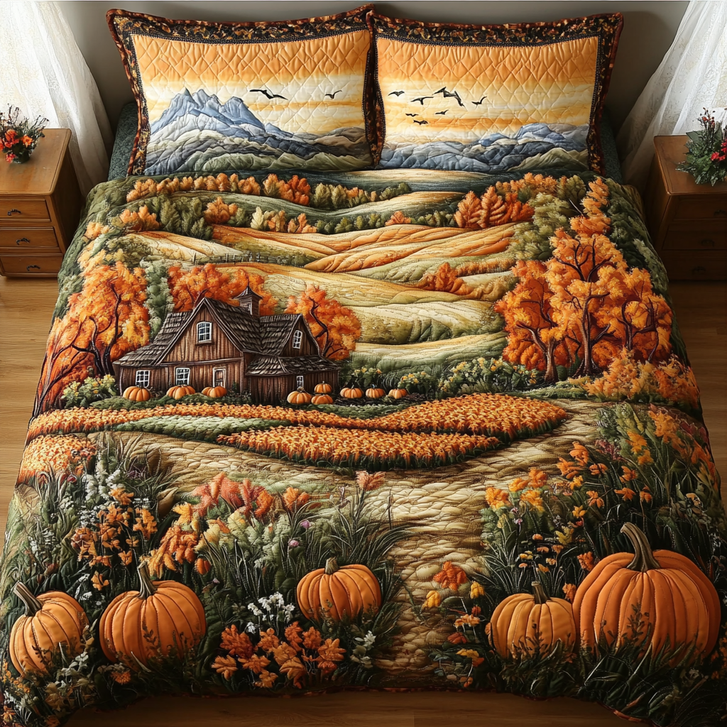 Harvest Dream 3-Piece Quilted Bedding Set NCU0DK9147