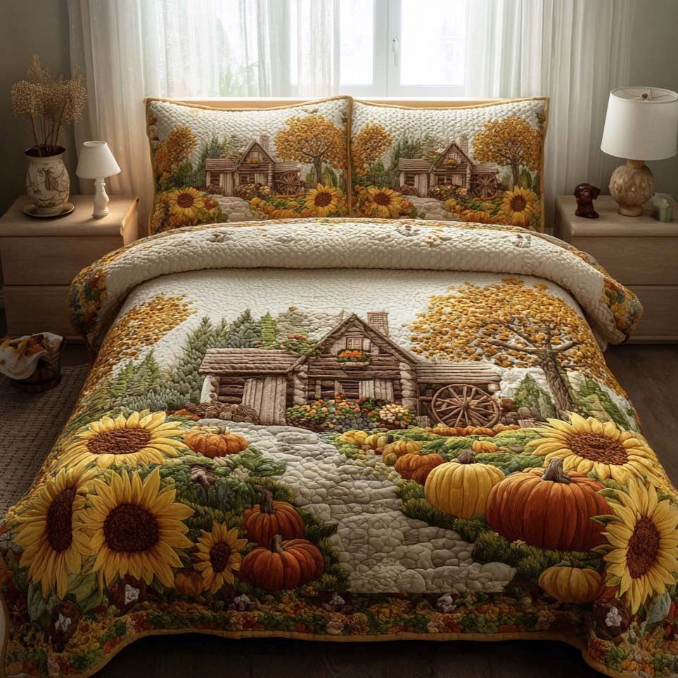 Harvest Dreams 3-Piece Quilted Bedding Set NCU0TD037