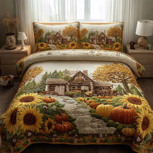 Harvest Dreams 3-Piece Quilted Bedding Set NCU0TD037