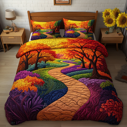 Harvest Fields 3-Piece Quilted Bedding Set NCU0VL1543