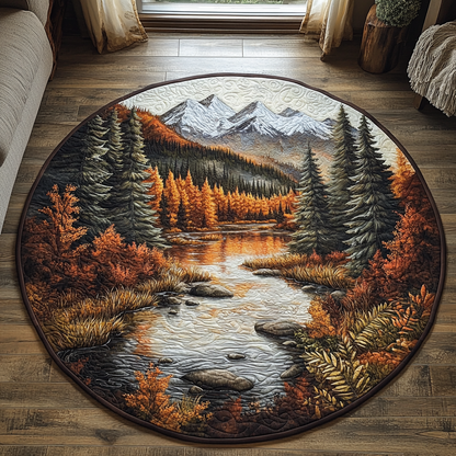 Harvest Forest Quilted Round Mat NCU0DV5405