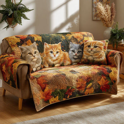 Harvest Friends Quilted Sofa Cover NCU0TV811