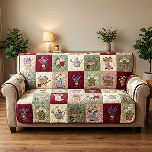 Harvest Garden Quilted Sofa Cover NCU0TV1790
