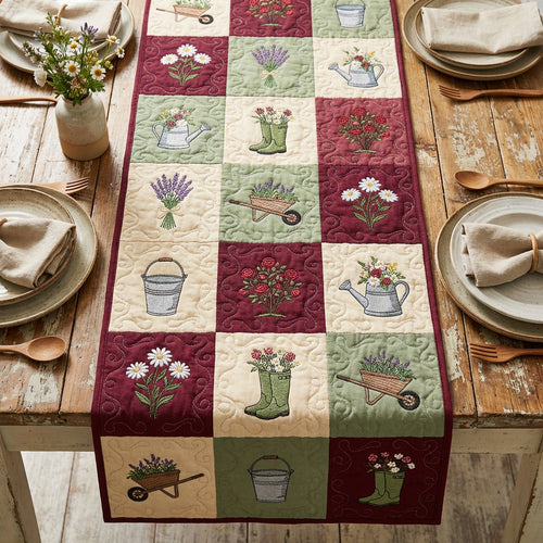 Harvest Garden Quilted Table Runner NCU0TV1784
