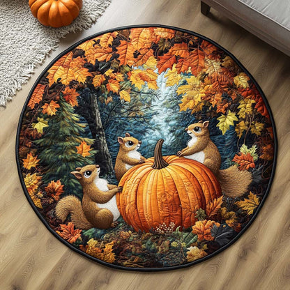 Harvest Gathering Quilted Round Mat NCU0NT9536