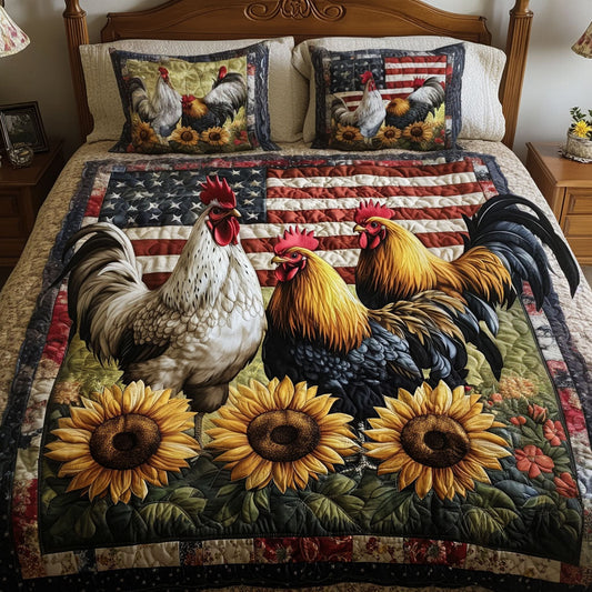 Harvest Glory 3-Piece Quilted Bedding Set NCU0PT2705