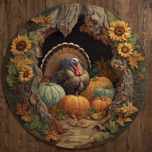 Harvest Glory Quilted Round Mat NCU0XD980