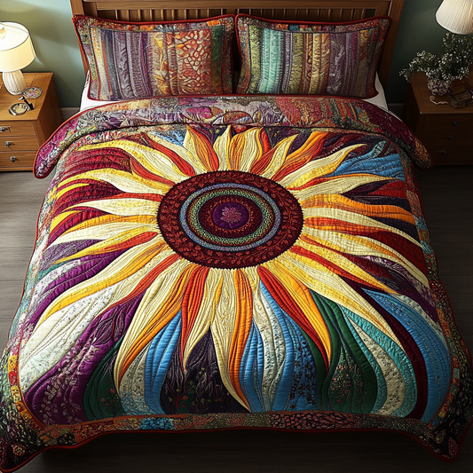 Harvest Glow 3-Piece Quilted Bedding Set NCU0DK4030