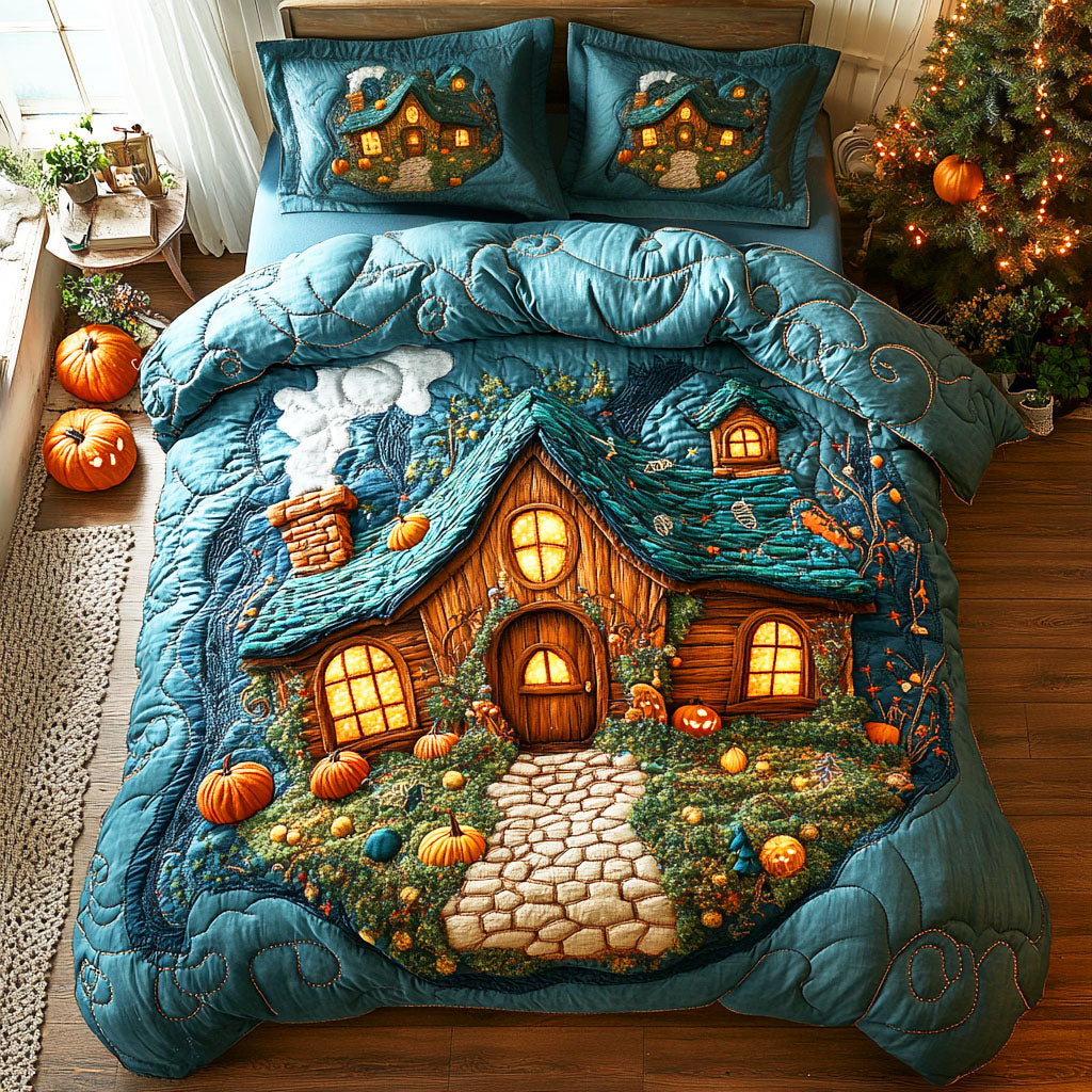 Harvest Glow 3-Piece Quilted Bedding Set NCU0TD523
