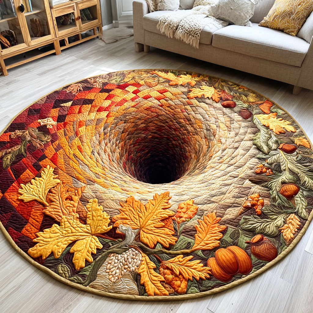 Harvest Glow Quilted Round Mat NCU0TD494