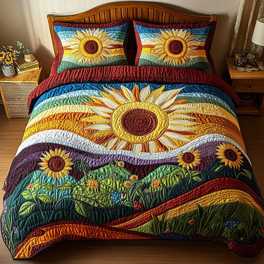 Harvest Glow Retreat 3-Piece Quilted Bedding Set NCU0PT4477