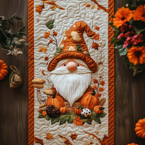 Harvest Gnome Lane Quilted Table Runner NCU0NT9134
