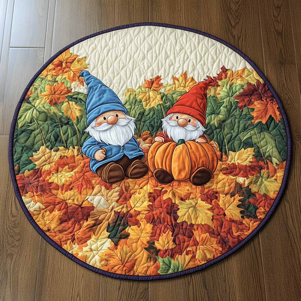 Harvest Harmony Quilted Round Mat NCU0TL1367