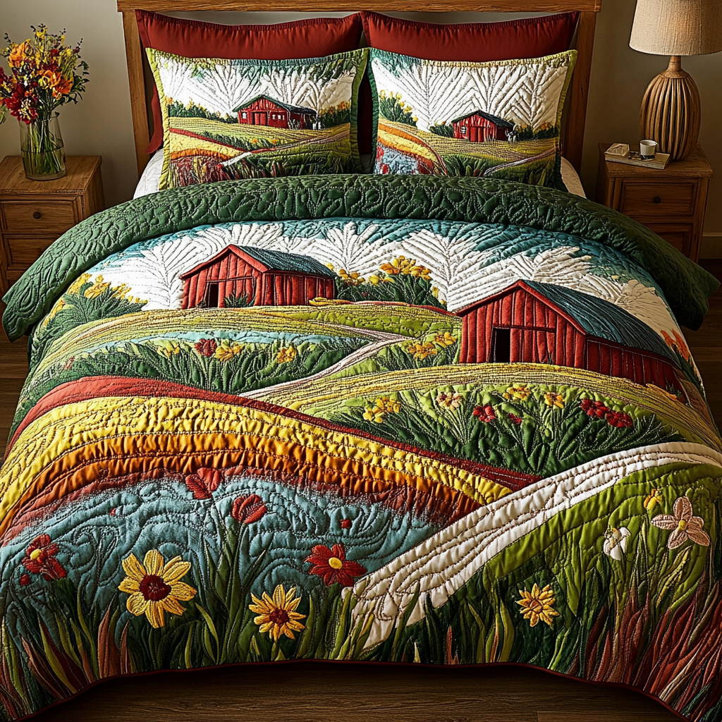 Harvest Haven 3-Piece Quilted Bedding Set NCU0VH3865