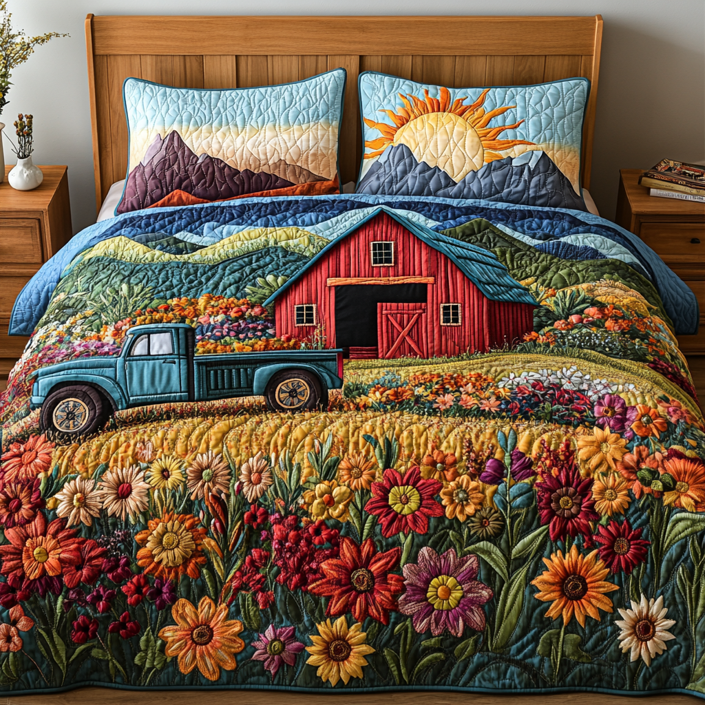 Harvest Haven 3-Piece Quilted Bedding Set NCU0DV4685