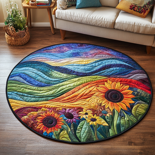 Harvest Home Quilted Round Mat NCU0VH3604