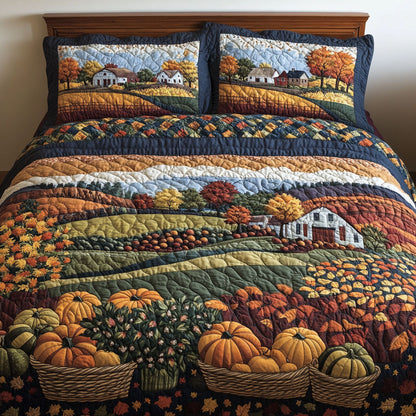 Harvest Landscape 3-Piece Quilted Bedding Set NCU0PT7784