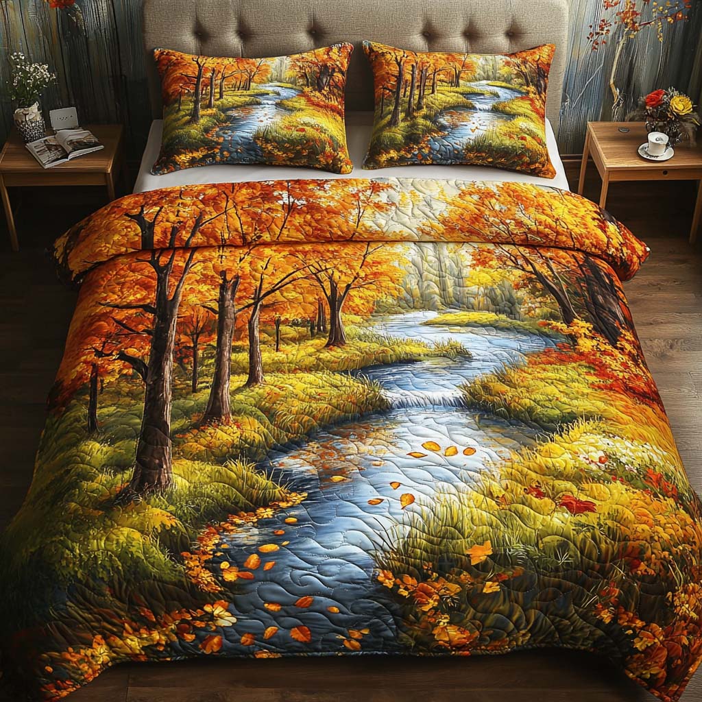 Harvest Light Walk 3-Piece Quilted Bedding Set NCU0NT9351