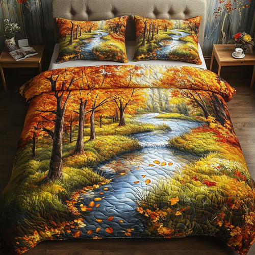 Harvest Light Walk 3-Piece Quilted Bedding Set NCU0NT9351
