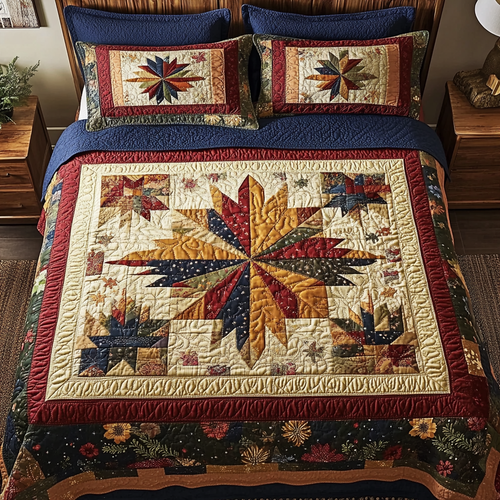 Harvest Night 3-Piece Quilted Bedding Set NCU0VH2892