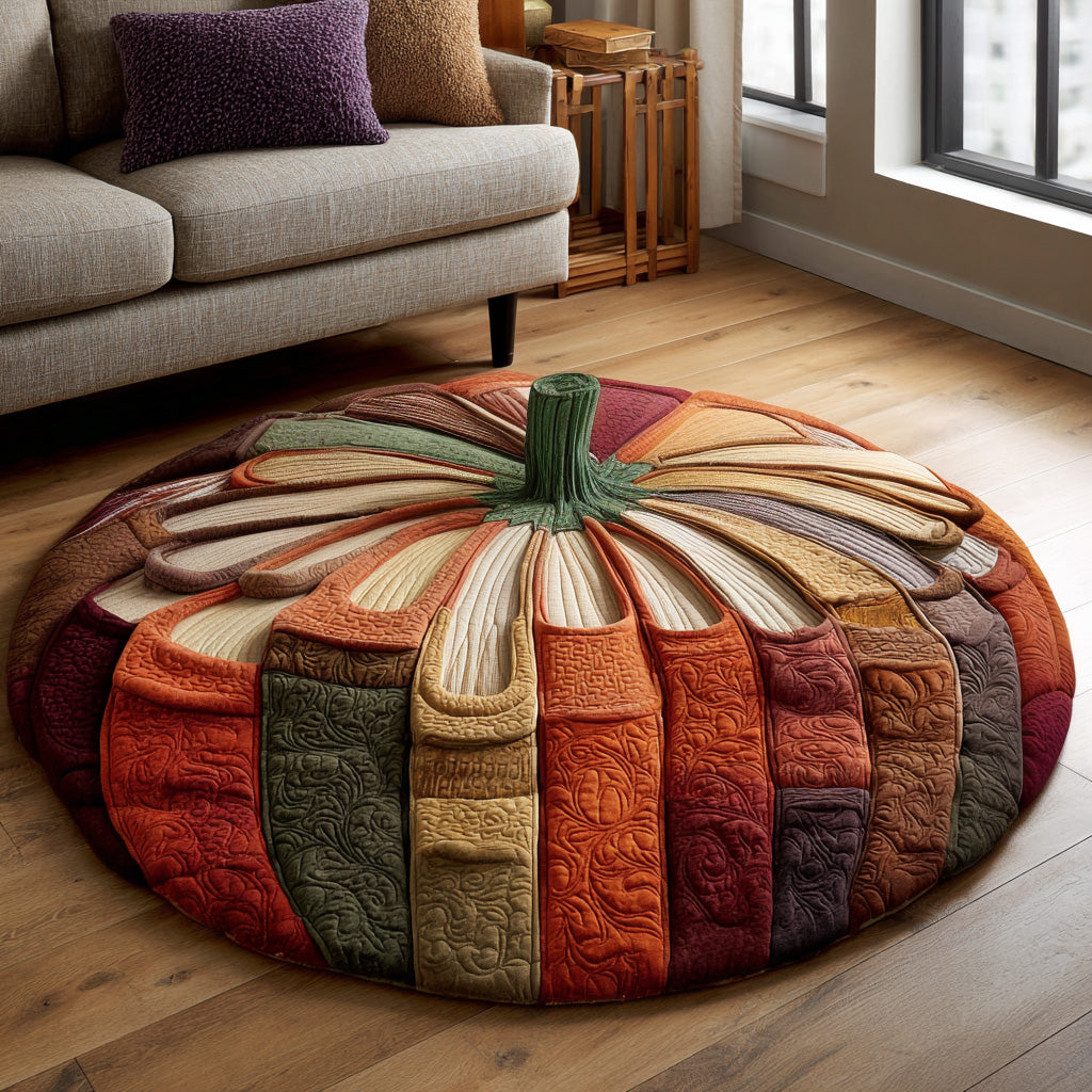 Harvest Pages Round Quilted Round Mat NCU0DV7870