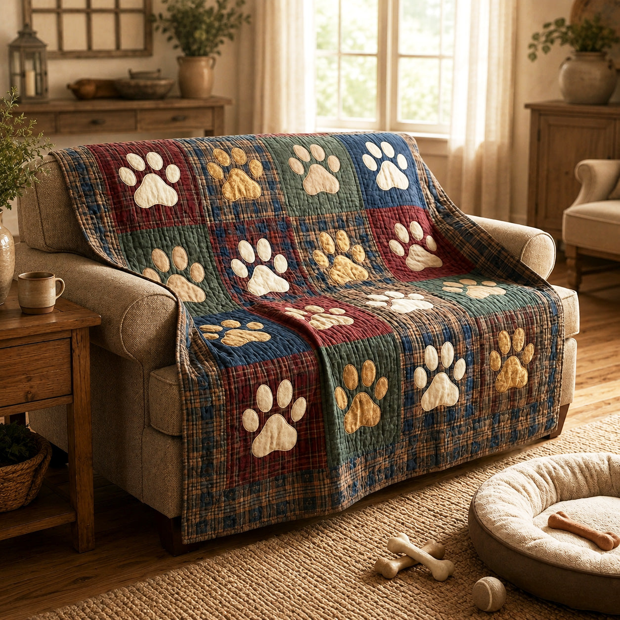Harvest Paws Quilted Blanket NCU0TV1988