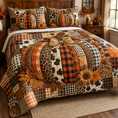Harvest Plaid 3-Piece Quilted Bedding Set NCU0TV2135
