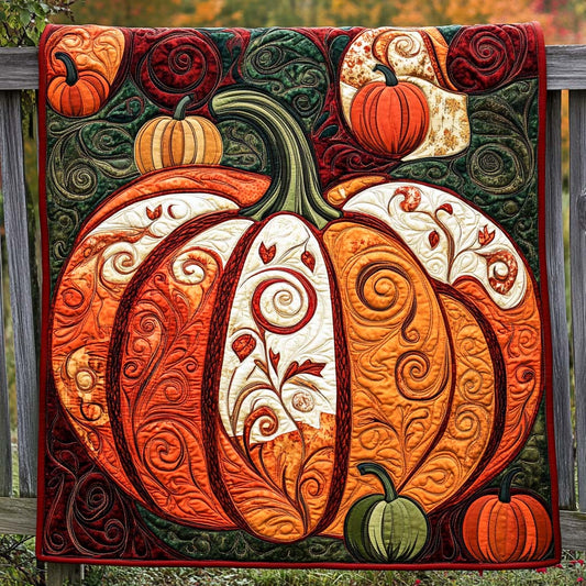 Harvest Pumpkin Delight Quilted Blanket NCU0XD124