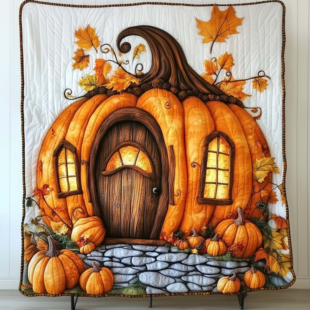 Harvest Pumpkin Home Quilted Blanket NCU0NT9543