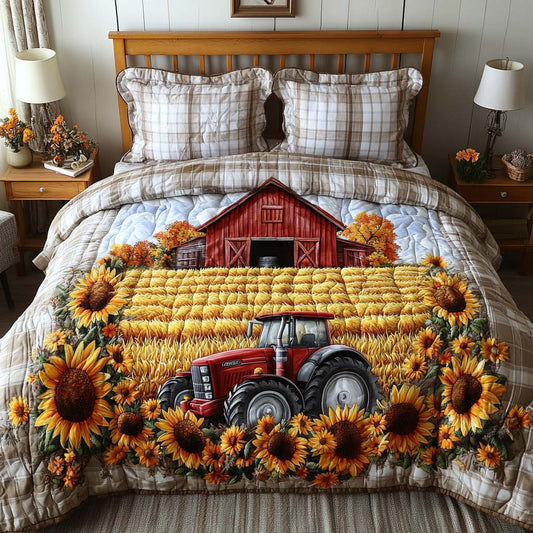 Harvest Ride 3-Piece Quilted Bedding Set NCU0NT8985