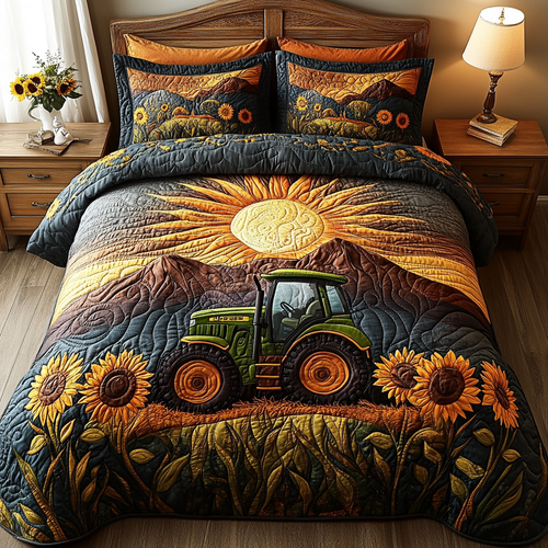 Harvest Ride 3-Piece Quilted Bedding Set NCU0DV4572