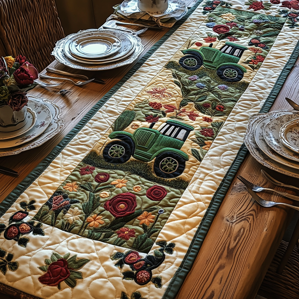 Harvest Ride Quilted Table Runner NCU0DV4406