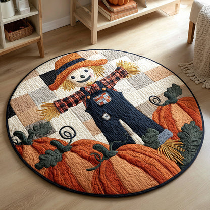 Harvest Scarecrow Quilted Round Mat NCU0HH056