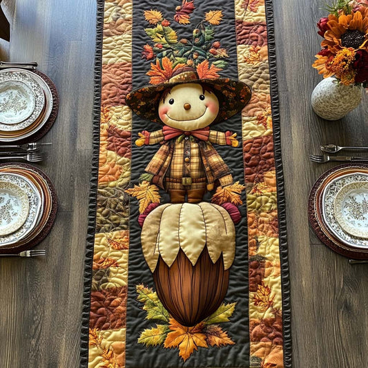 Harvest Scarecrow Quilted Table Runner NCU0NT9021