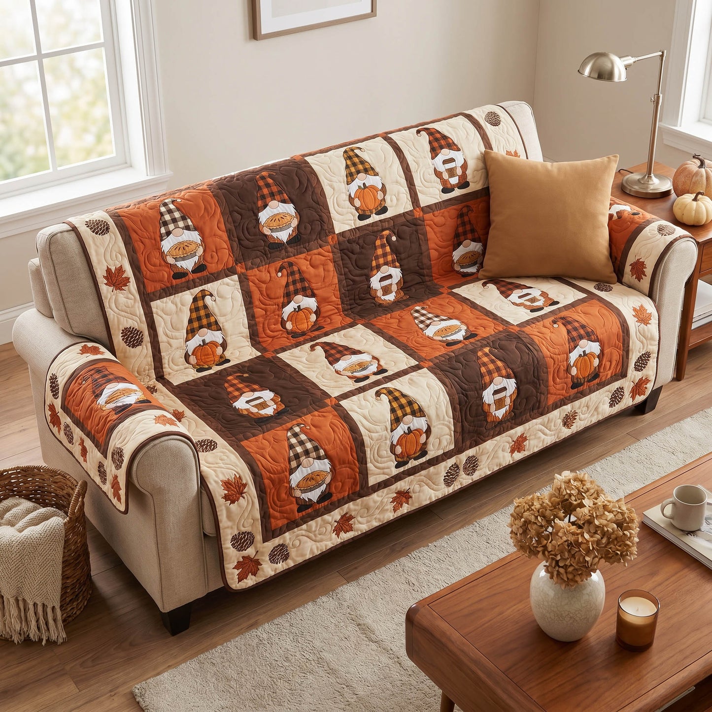Harvest Season Quilted Sofa Cover NCU0TD2882