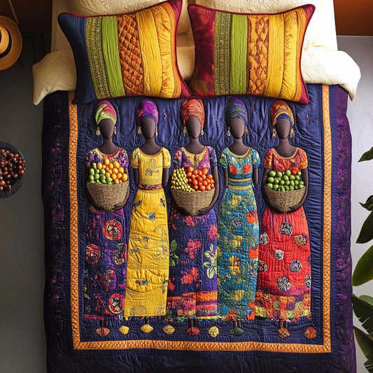 Harvest Sisters 3-Piece Quilted Bedding Set NCU0NT7675