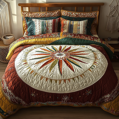 Harvest Sun 3-Piece Quilted Bedding Set NCU0VL941