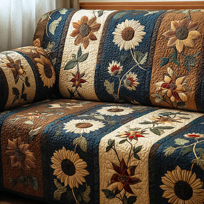 Harvest Sun Quilted Sofa Cover NCU0TD1969