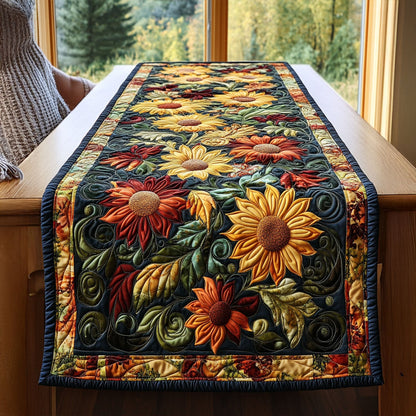 Harvest Sunburst Quilted Table Runner NCU0PT5231