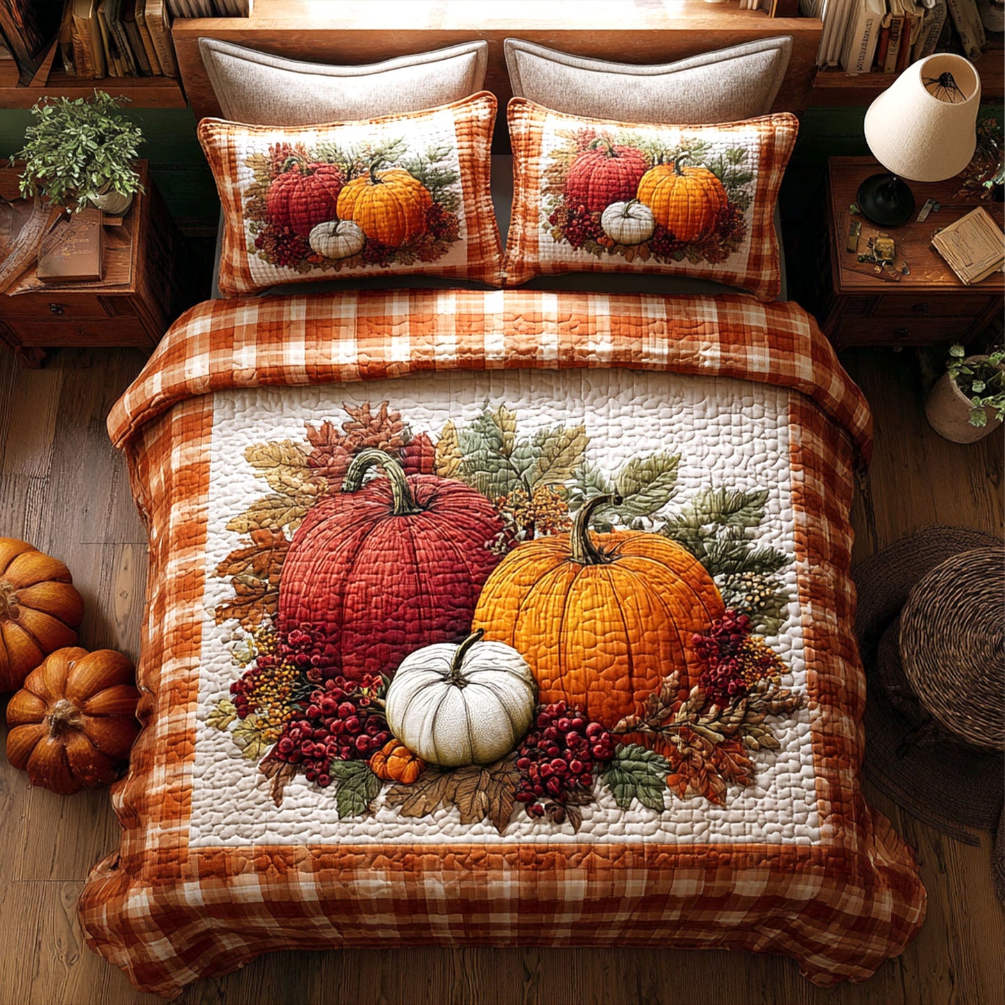 Harvest Trio 3-Piece Quilted Bedding Set NCU0TV035
