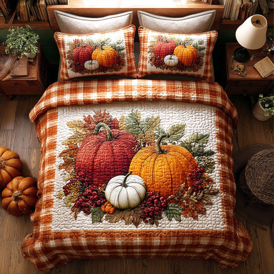 Harvest Trio 3-Piece Quilted Bedding Set NCU0TV035